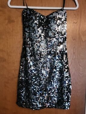 As U Wish Sequin Tube Mini Dress